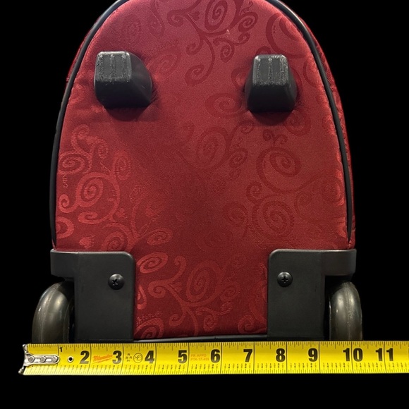 Brighton Red and Black Duffel Bag with Textured Leather - Picture 3 of 12